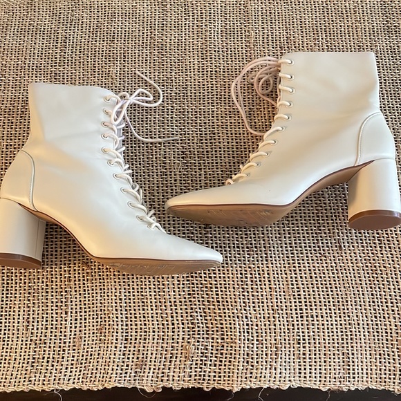 COPY - ZARA Trafaluc Lace up Ankle Boots - Picture 1 of 8
